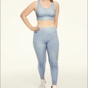 PINK ACTIVE SLATE BLUE SEAMLESS LEGGINGS